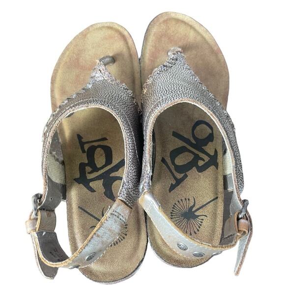 OTOB “Meditate” Silver Leather Sandals, Resort, Beach, Vacation, Summer Trendy 7 - Picture 5 of 9